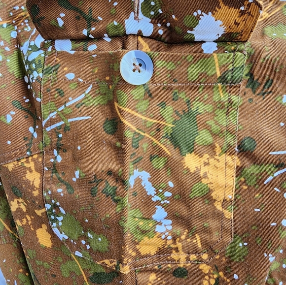 I Saw It First Paint Splatter Pants in Green Acid Print Size 10 - Picture 6 of 8